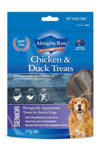 Almighty Raw Senior Dog Treats 210gm