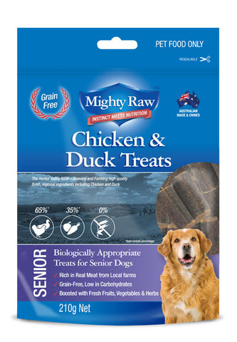 Mighty Raw Senior Dog Treats 210gm