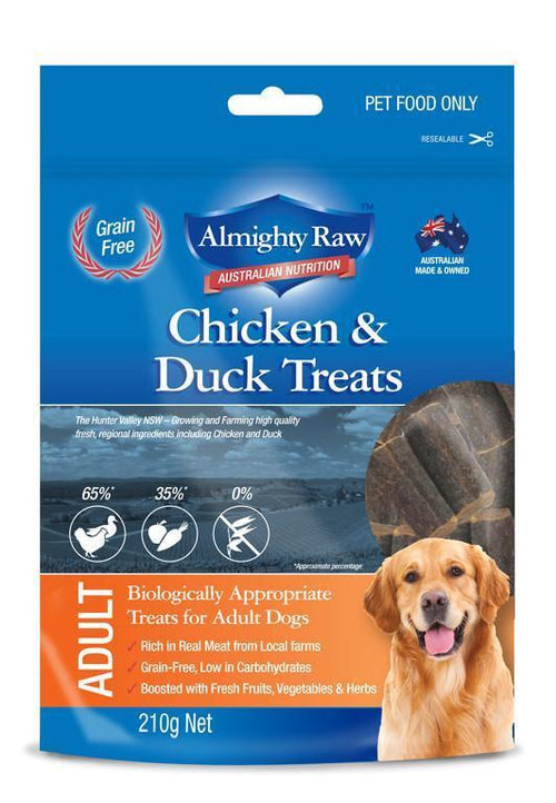 Almighty Raw Adult Dog Treats 210gm